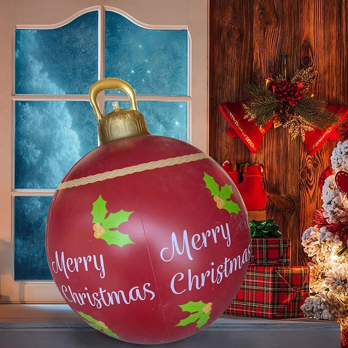 Outdoor Christmas Inflatable Ball PVC 23.6Inch with Pump Z872