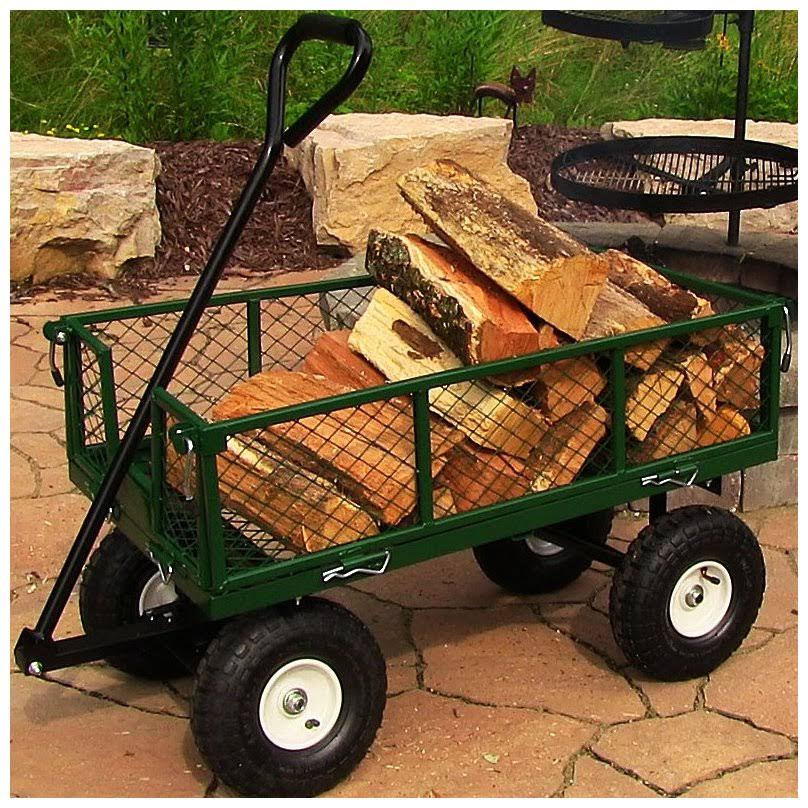 Black Steel Log Cart P146880