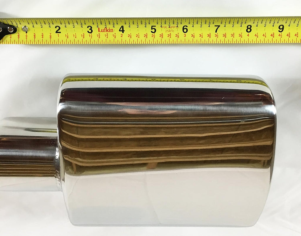 Polished Stainless Steel Rolled Oval Exhaust Tip Pack of 2 G2489