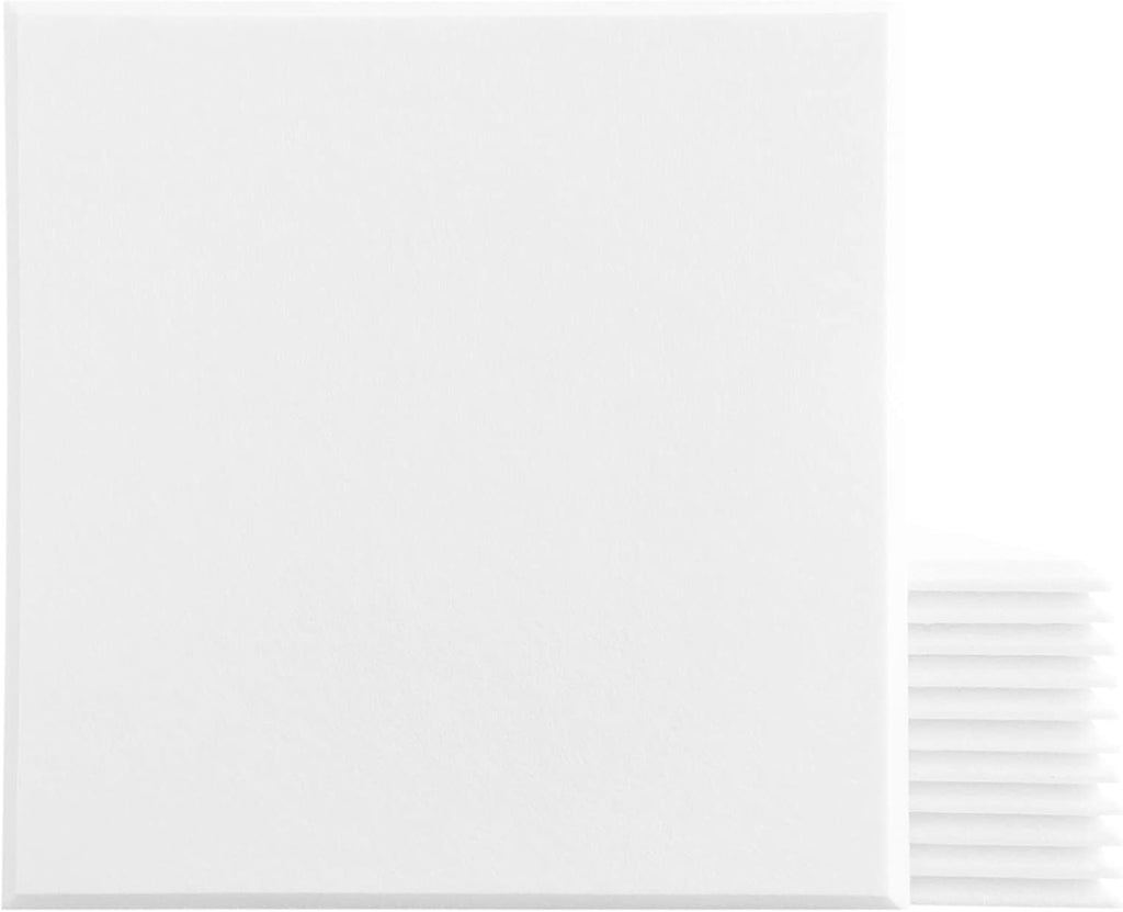 12 Pack Acoustic Panels, 12 X 12 X 0.4 Inch Brown Sound Absorbing Panel I371