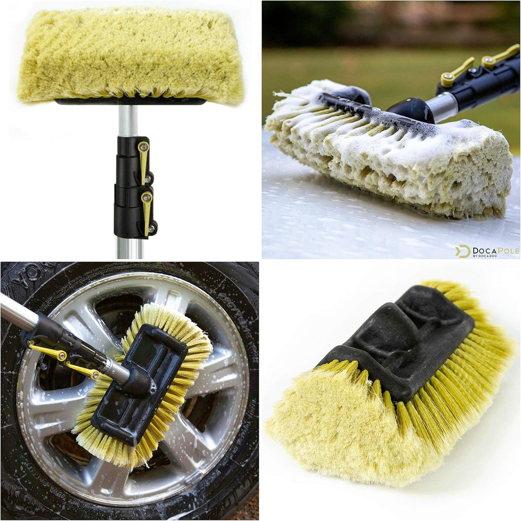 12 Foot High Reach Brush Kit with Extension Pole, 3 Brushes E741