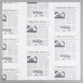 White Newspaper Print Deli Sandwich Wrap Paper - 1000/Pack Y5721
