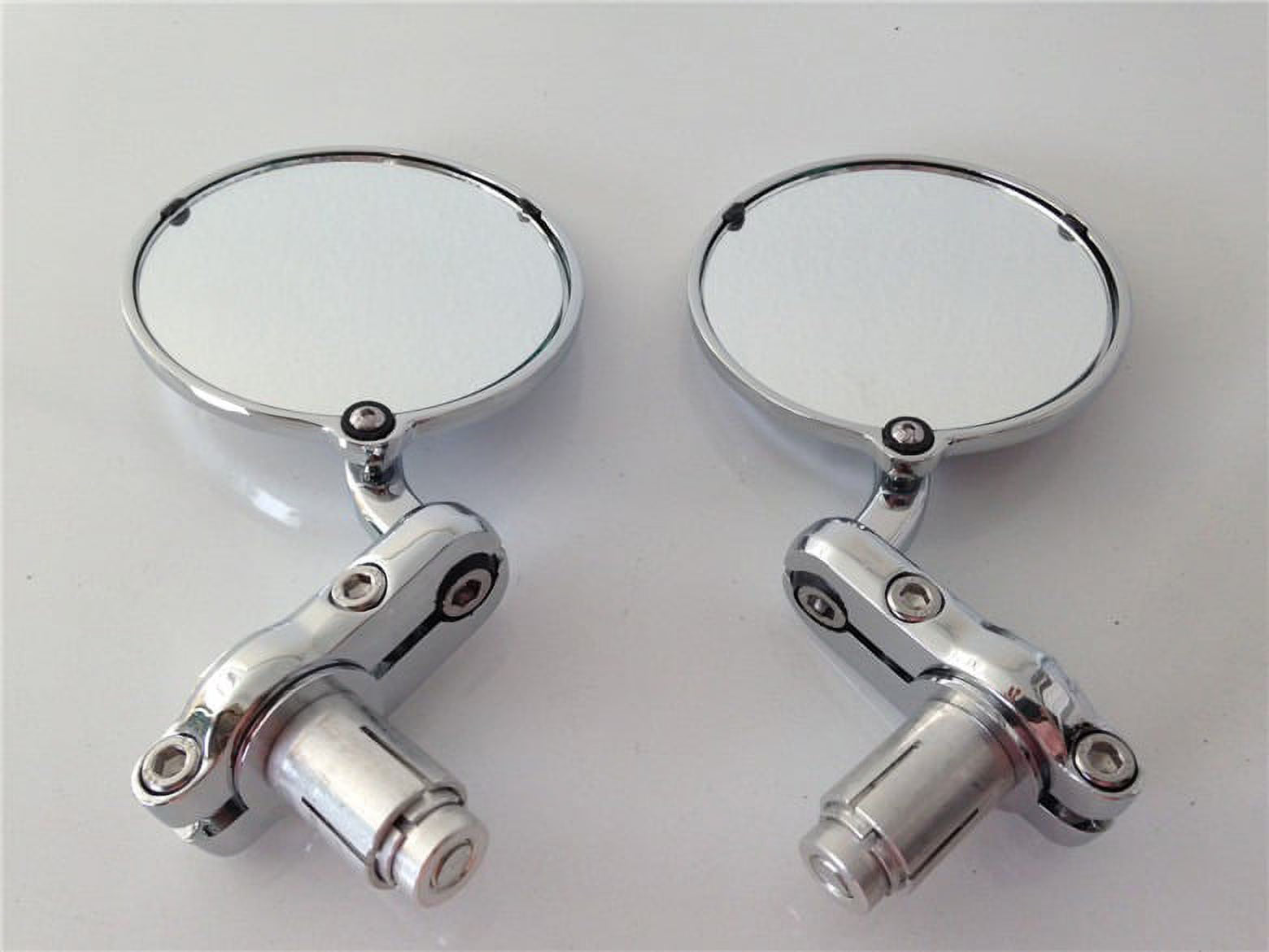 7/8 Inch Chrome Bar End Mirrors F30572