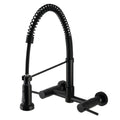 Matte Black Wall Mount Pull-Down Kitchen Faucet C29566