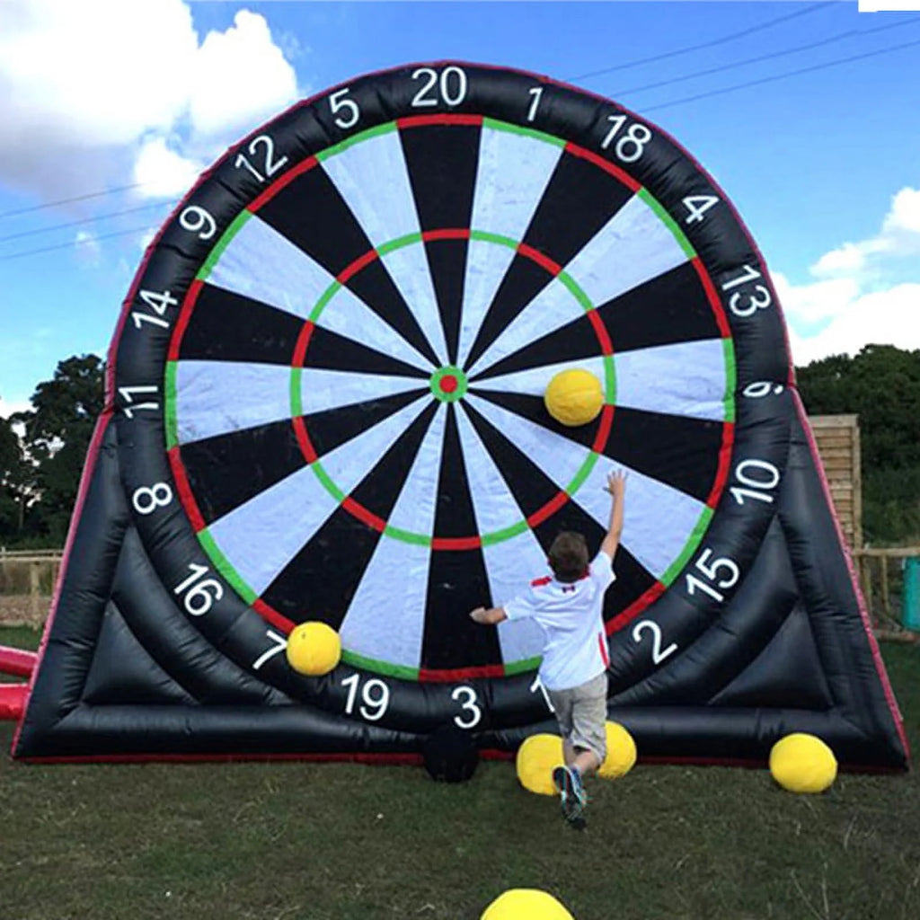 10ft Inflatable Dart Board Golf Foot Game Soccer Kick Air Blower Bouncer Sport E4982
