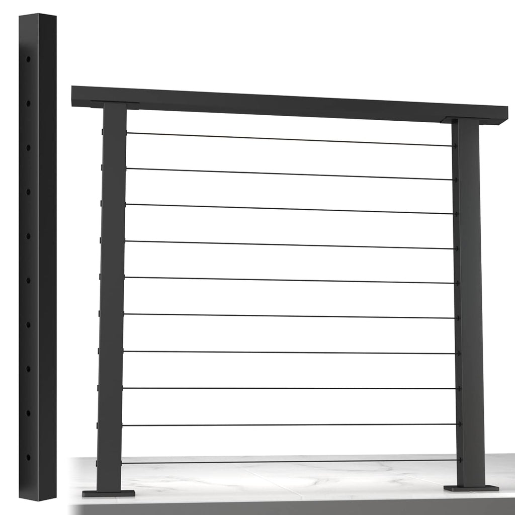 Black Powder Coated Aluminum Post Pack of 2 V68366