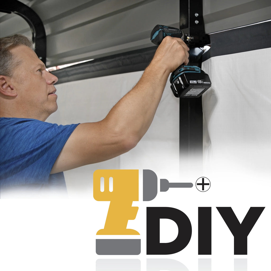 Galvanized Steel Carport Kit, 12' x 29' x 7', Charcoal T73659