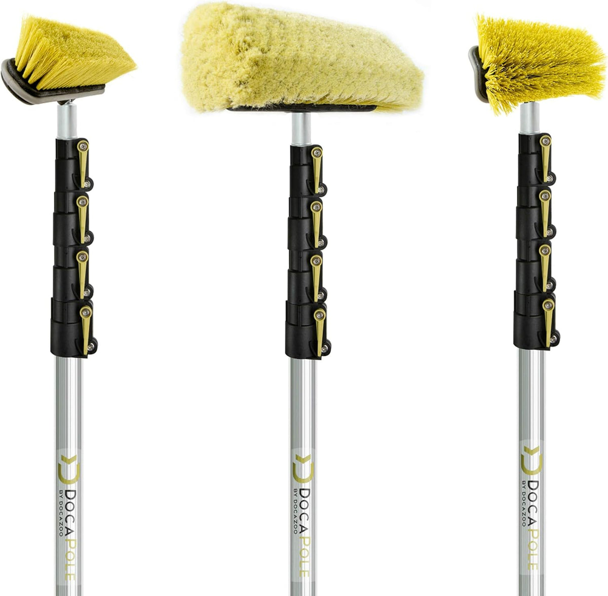 12 Foot High Reach Brush Kit with Extension Pole, 3 Brushes E741