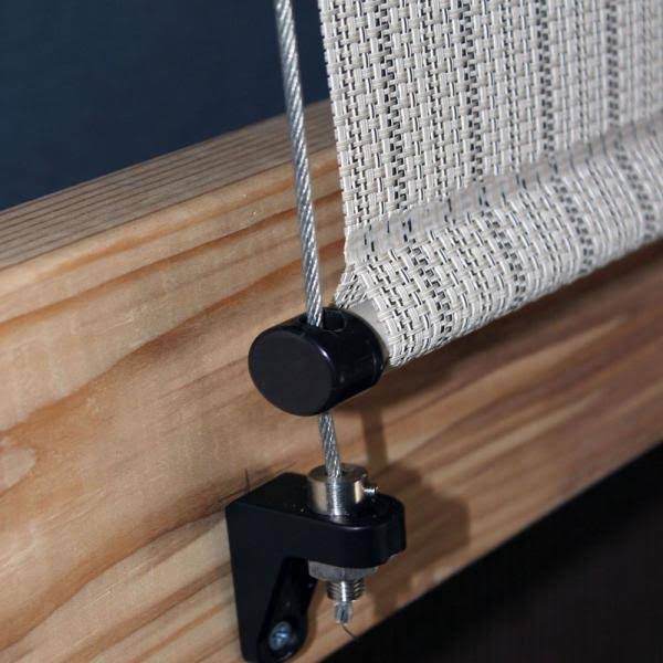 Cordless Motorized PVC Exterior Roller Shade 48 in. W x 96 in. L L51329