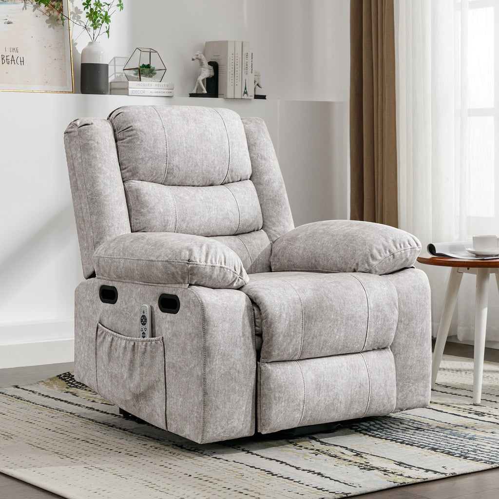 Beige Electric Massage Recliner Chair J6500