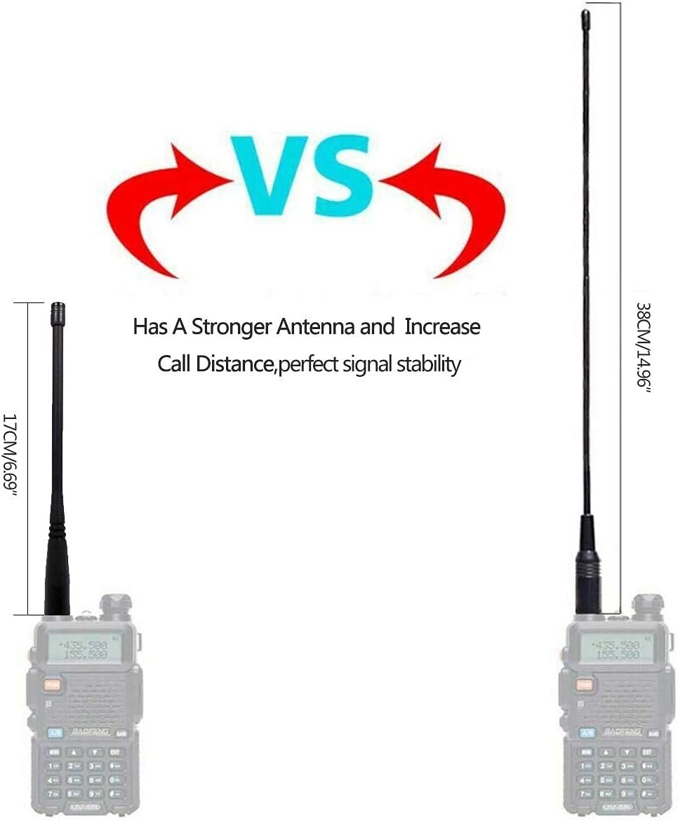 2 Pack Black Baofeng UV-5R Two Way Radio Handheld Walkie Talkie with 771 Antenna A5902
