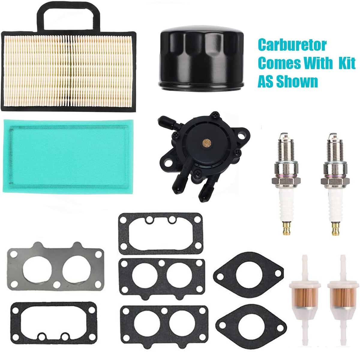 Carburetor Compatible with Briggs and Stratton V-Twin Engine, Manual Choke, Pack of 2 T86509