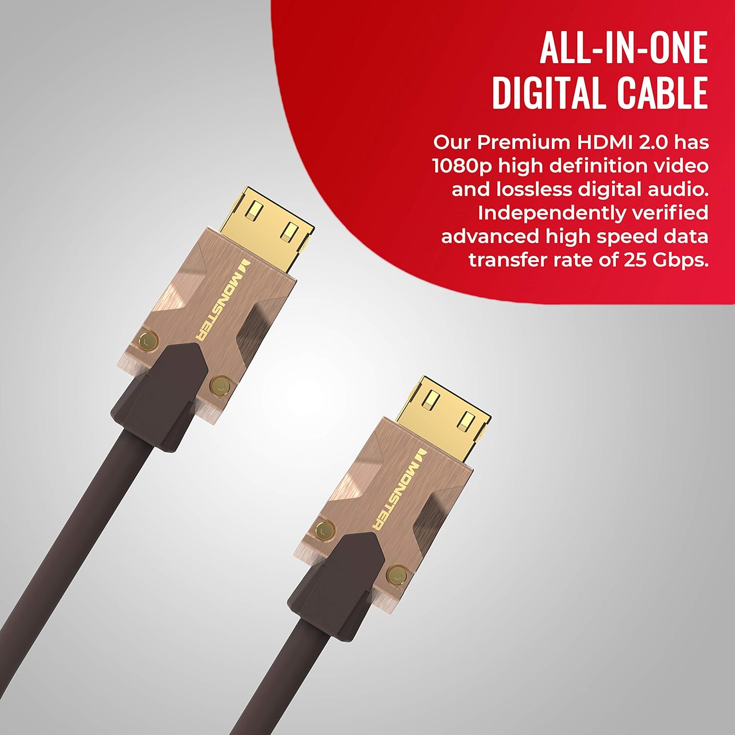 Certified Premium Ultra High Speed HDMI Cable - 2.0 4K 60Hz, 25 Gbps - 5 Meters (16.4 Ft) P128