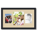 Satin Black Picture Frame with 3 Openings for 8x10 Photos M16276
