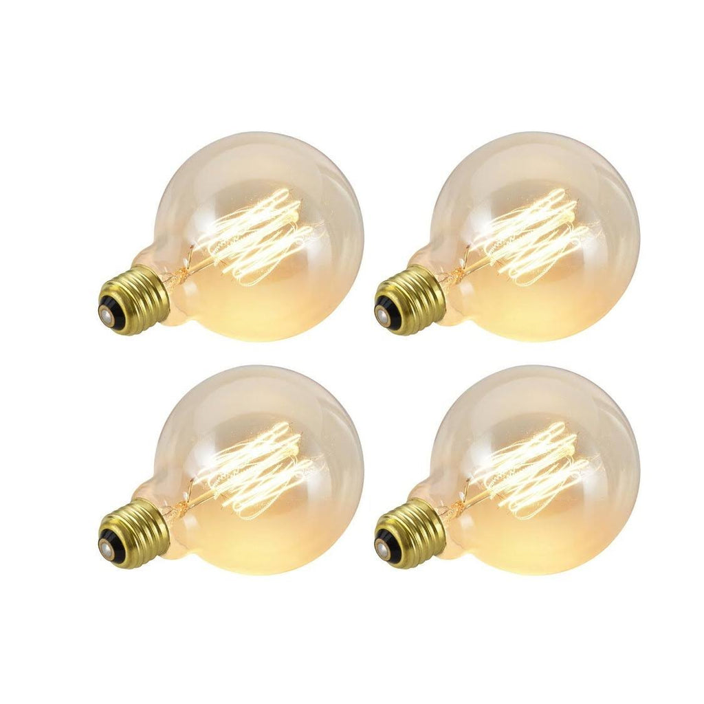 40W E26 Incandescent Edison Globe Light Bulb Set of 4 X49290
