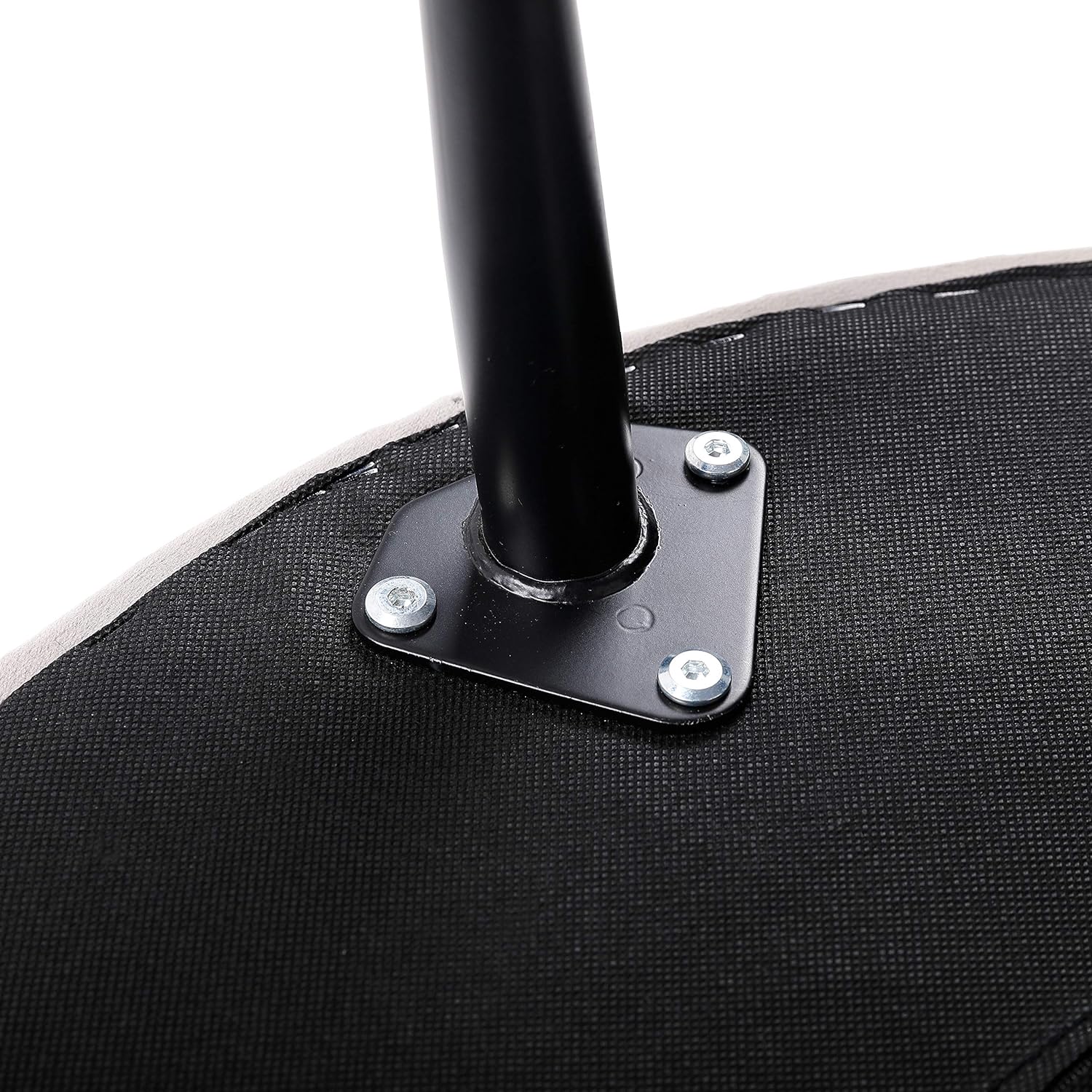 Grey Velvet Ottoman Foot Stool with Steel Legs D60369