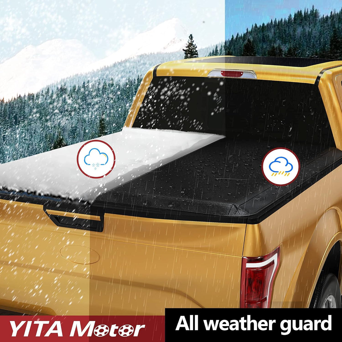 Soft Tri-fold Truck Bed Tonneau Cover for 2019-2022 Chevy Silverado/GMC Sierra 1500, 6.6 ft Bed P855