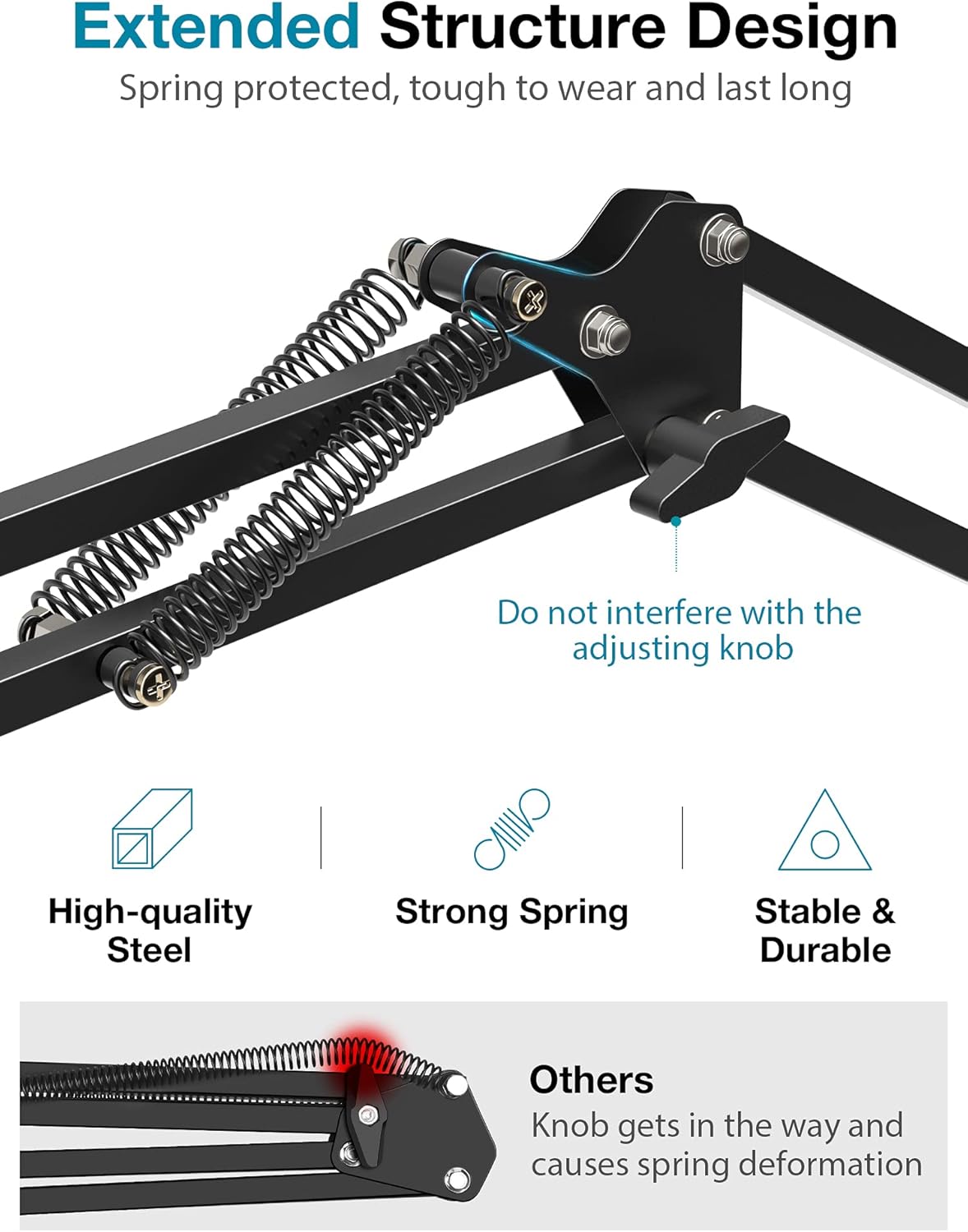 Boom Scissor Arm Microphone Stand with Shock Mount, Pack of 2 A256982