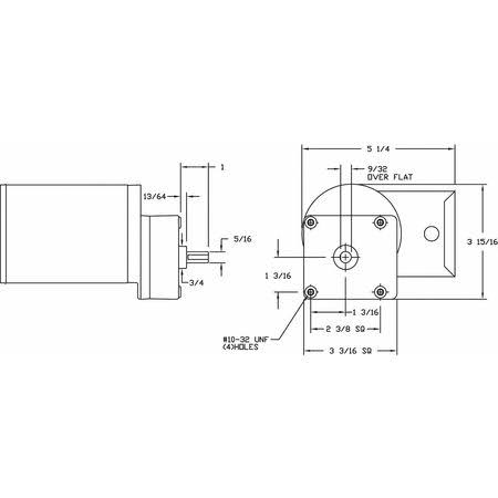 AC Gearmotor 68 RPM TENV 115/230V J7100