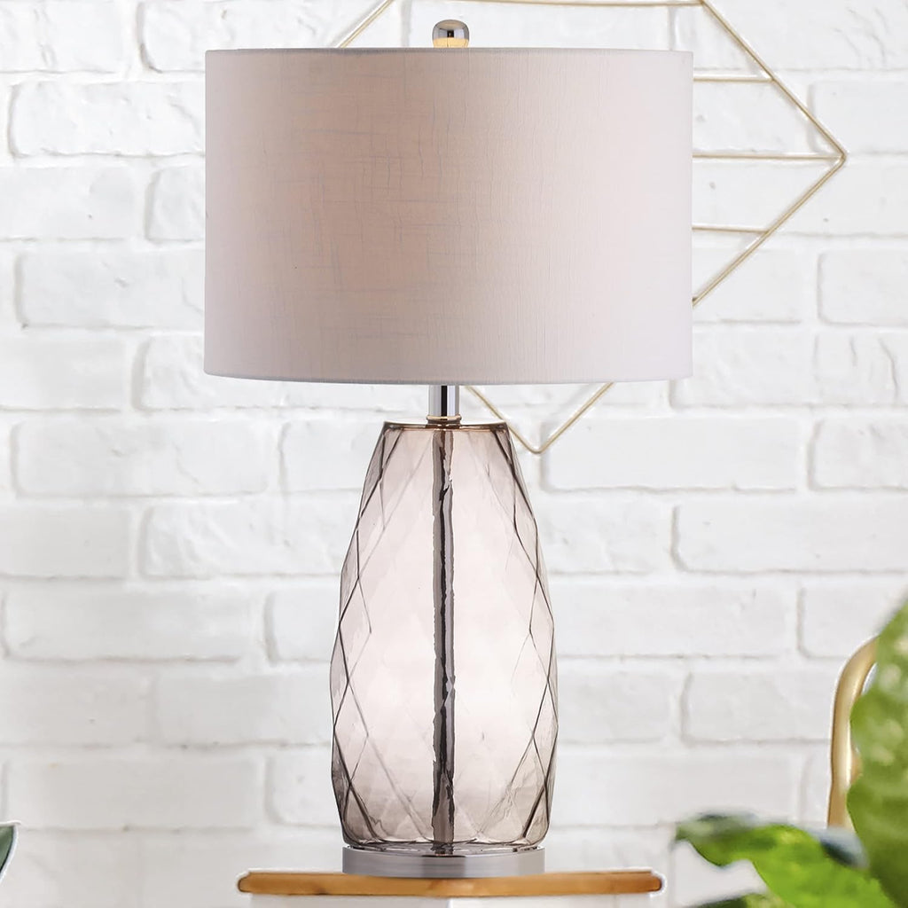 26.5 Glass/Metal LED Lamp Moroccan Blue E2285