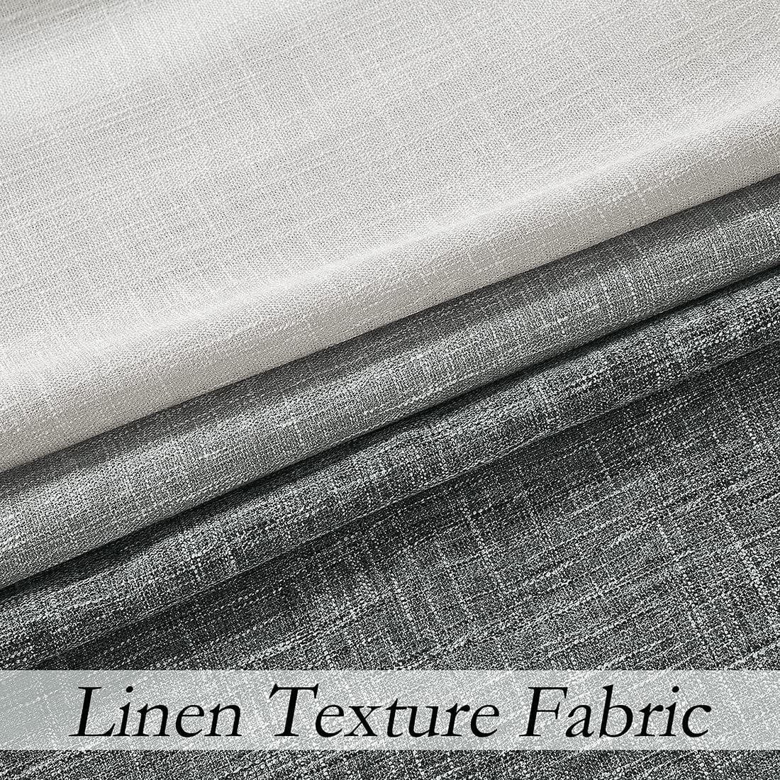 Ombre Gray Semi Sheer Grommet Window Curtain Panel, Cream White to Gray, 40"x84"x2 X429