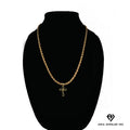 14k Bonded Gold Necklace with Infinity Cross Pendant L480006