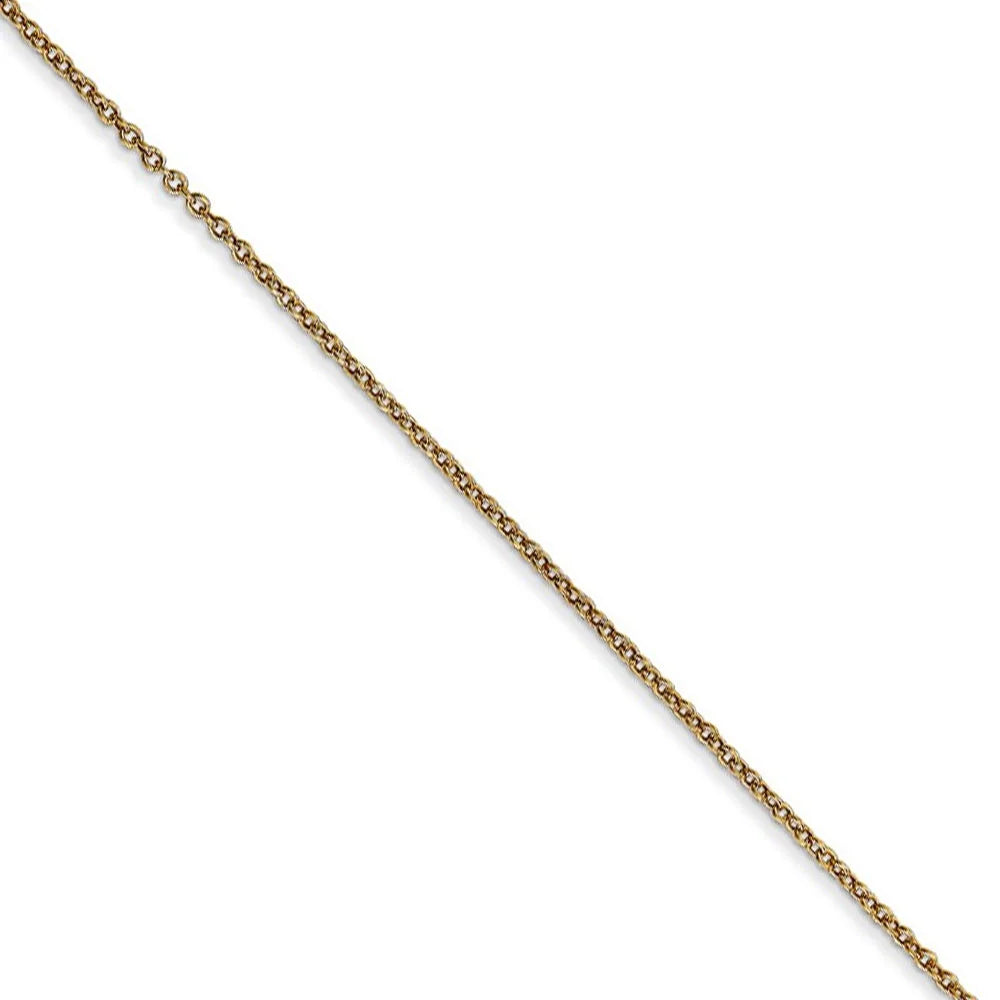 14k Yellow Gold Small Script Initial W Necklace K840