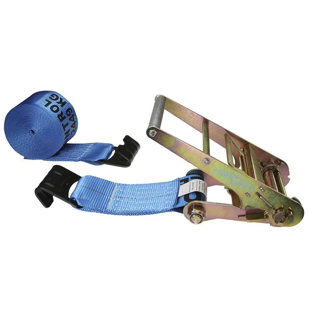 Blue Ratchet Strap with Flat Hooks T347