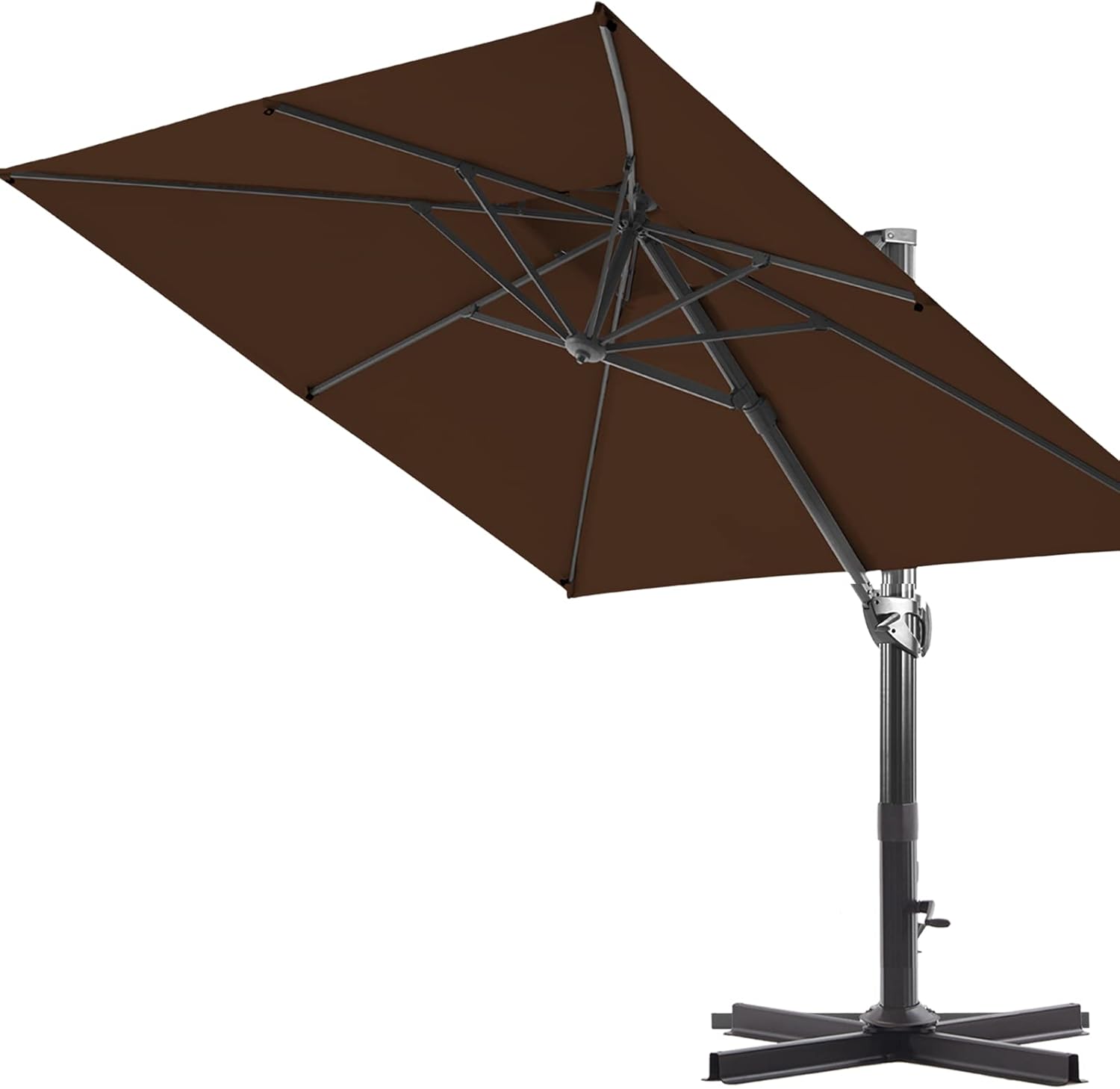 11 ft. Aluminum Cantilever Umbrella with 360° Rotation (Brick Red) W2790