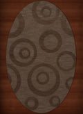 Mocha Oval Area Rug E561