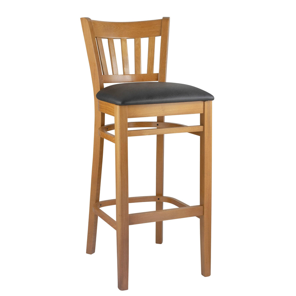Mahogany Brown Vertical Bar Stool U7642