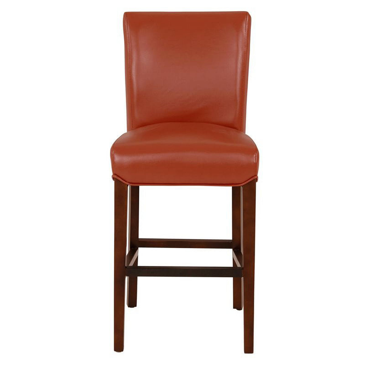 26" Bonded Leather Counter Stool in Orange - Set of 3 X938