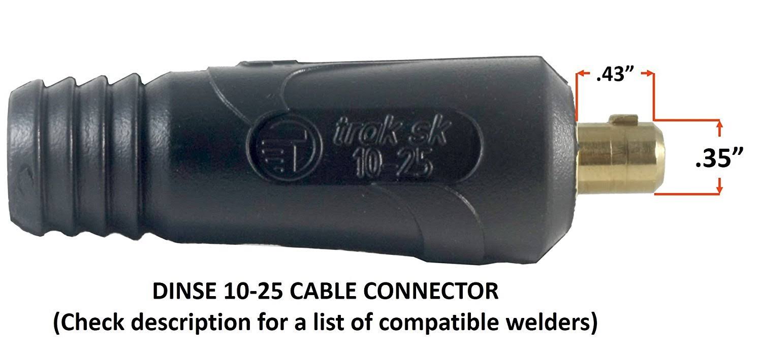 200 Amp Ground Clamp Welding Lead Dinse Connector #2 AWG Cable 15 Feet L6289