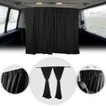 Black Campervan Divider Curtains Blinds Kit 2 pcs. Curtains 1pcs. Profiles Screws (54x39 inch) V86578