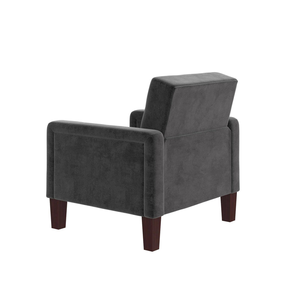 Gray Velvet Accent Chair T5587