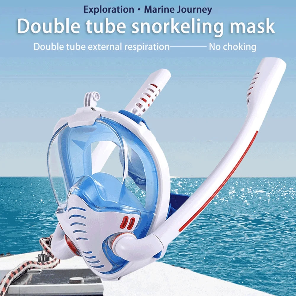 Snorkeling Diving Goggles with Double Tube Silicone G1902