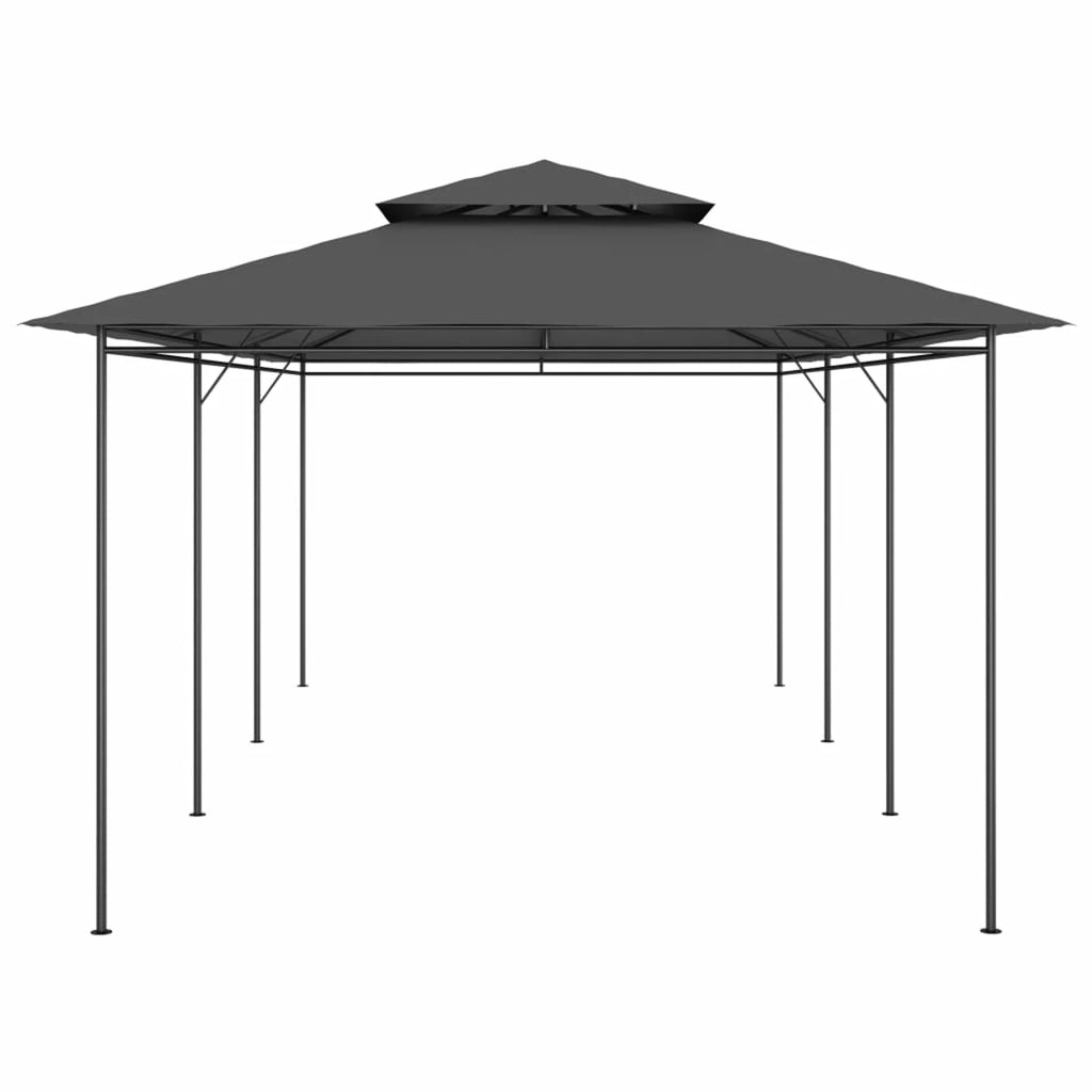 Party Tent Outdoor Gazebo Steel Frame Canopy Anthracite 236.2 x 117.3 x 106.3 Inches R809847