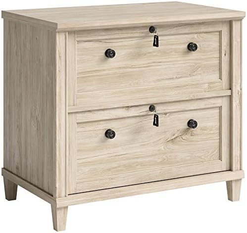 2 Drawer Wooden Lateral File Cabinet in Chalk Oak T267325