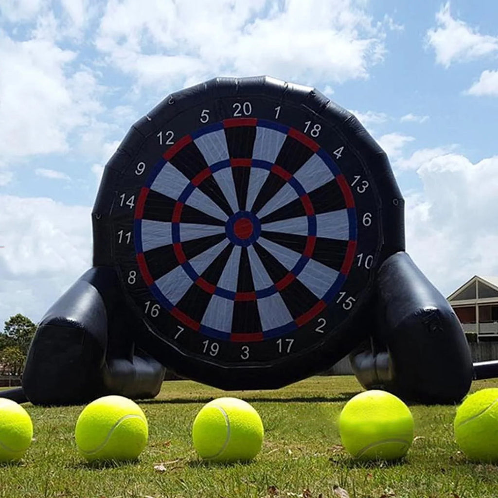 10ft Inflatable Dart Board Golf Foot Game Soccer Kick Air Blower Bouncer Sport E4982