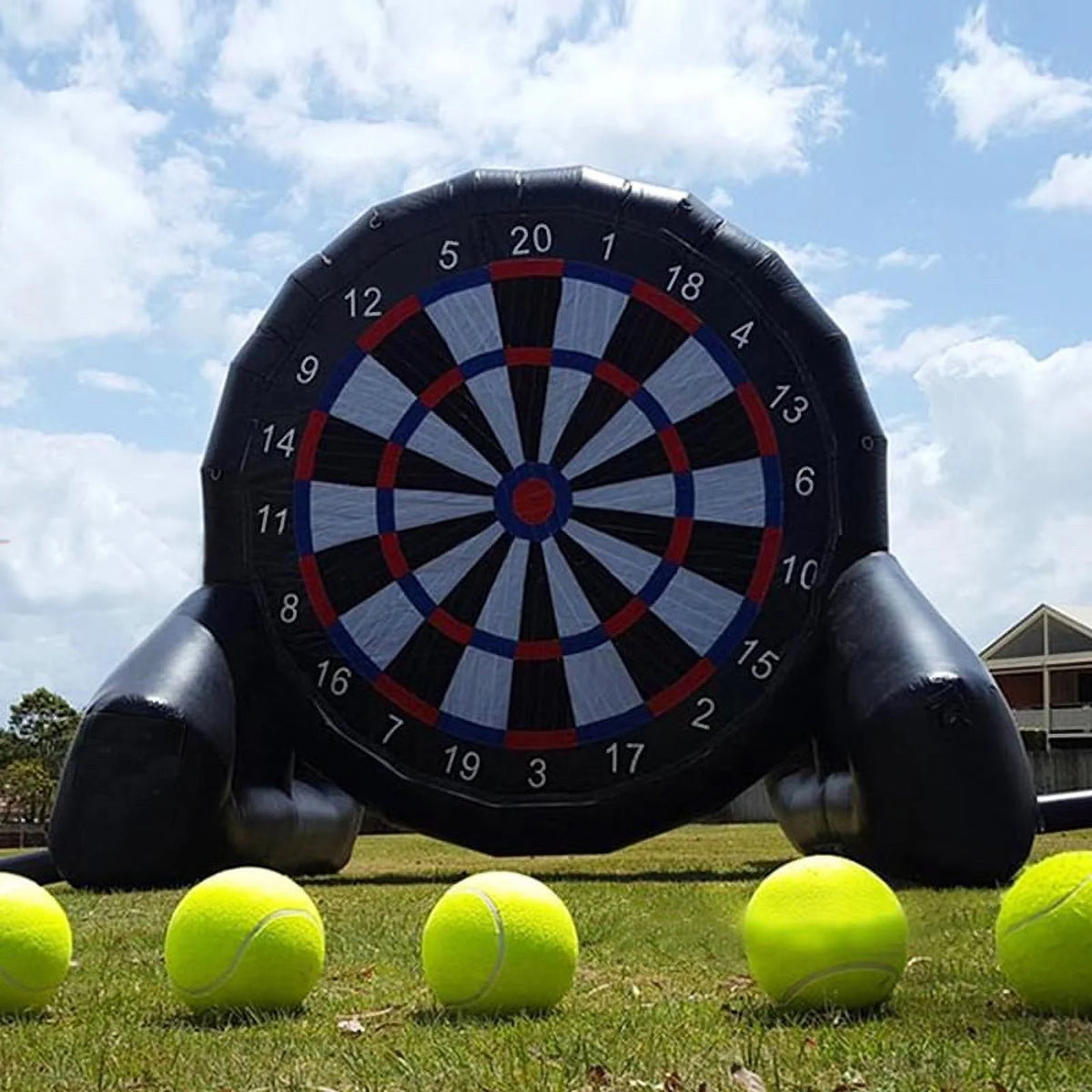 10ft Inflatable Dart Board Golf Foot Game Soccer Kick Air Blower Bouncer Sport E4982
