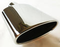 Polished Stainless Steel Rolled Oval Exhaust Tip Pack of 2 G2489