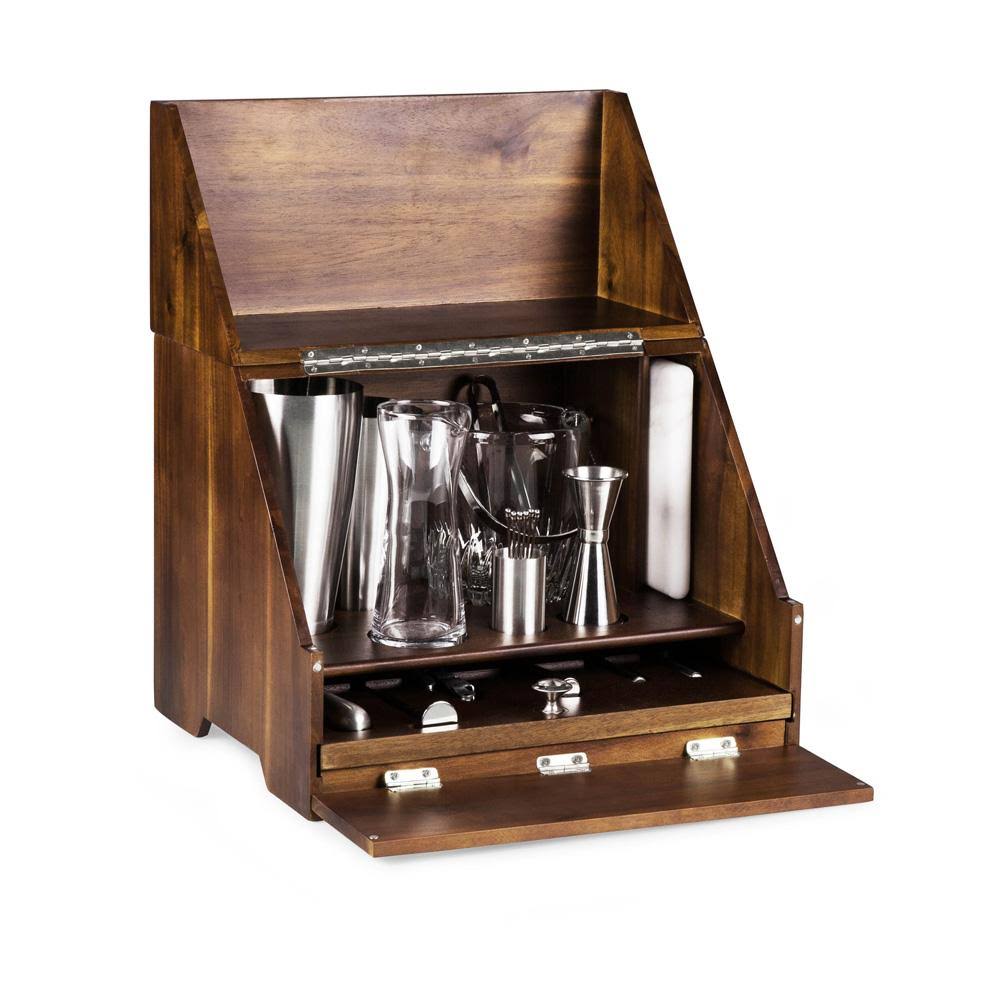 Brown Detroit Lions Madison Tabletop Bar A142840