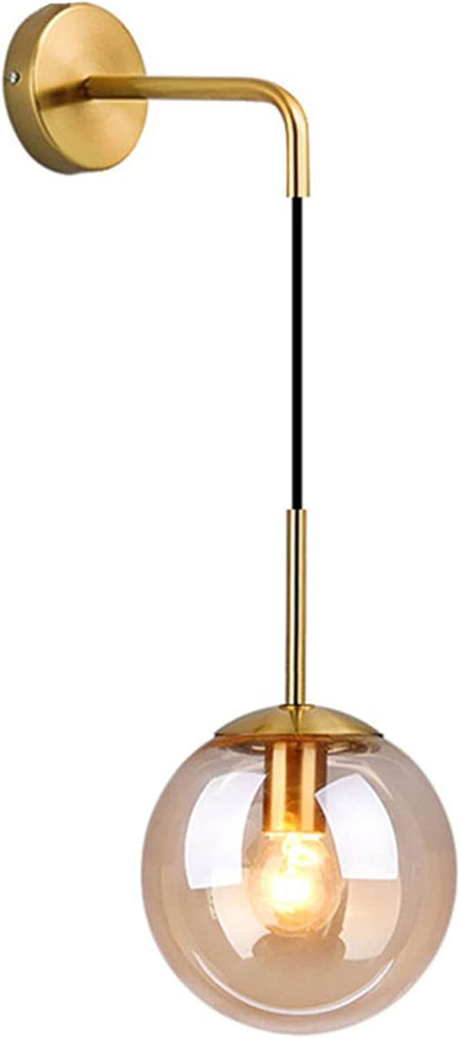 7.87'' Glass Ball Wall Sconce E27 Light O331