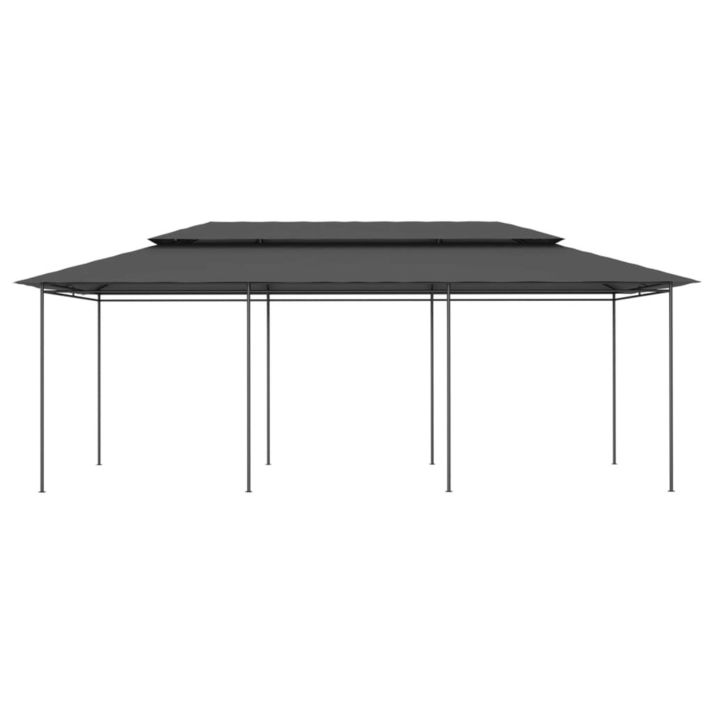 Party Tent Outdoor Gazebo Steel Frame Canopy Anthracite 236.2 x 117.3 x 106.3 Inches R809847
