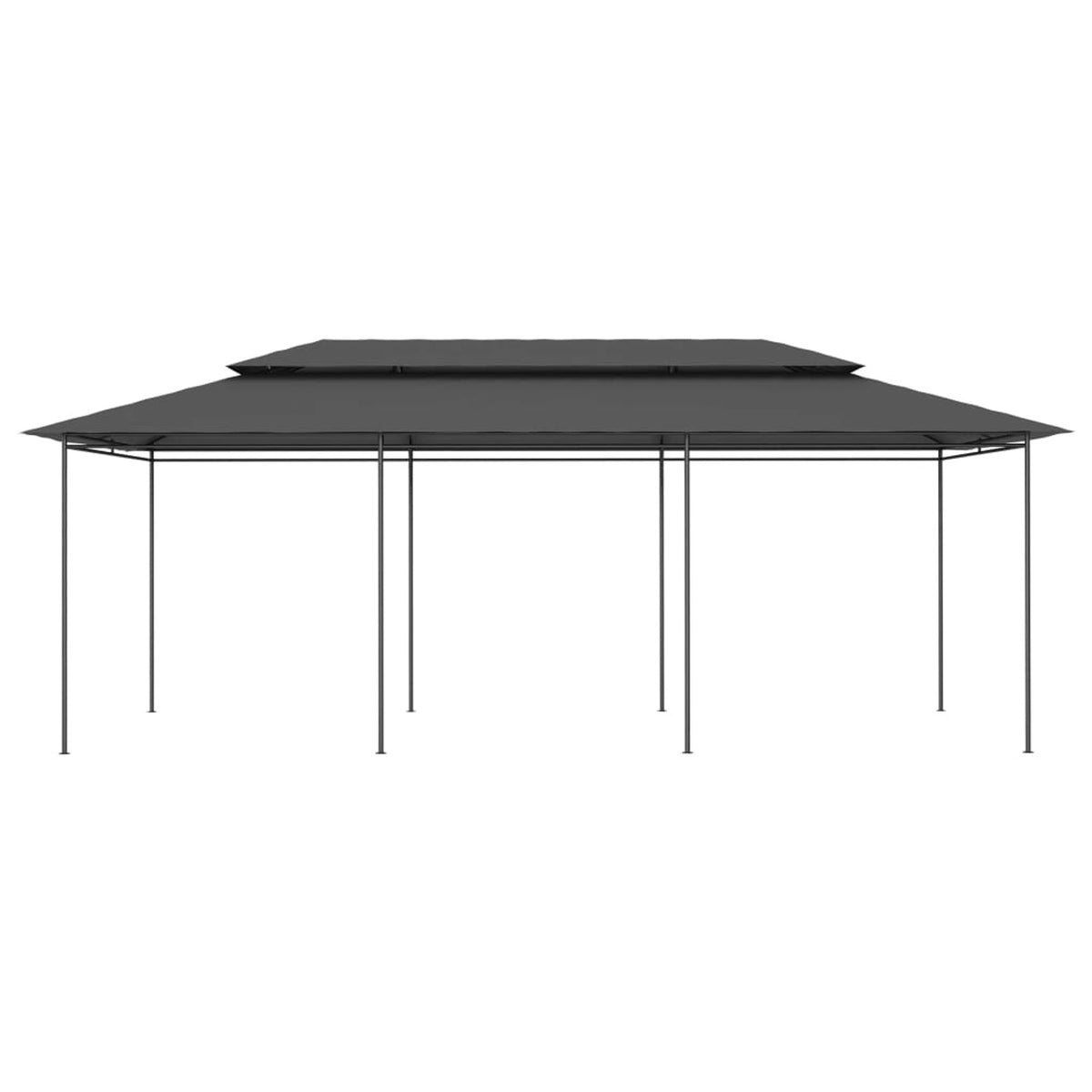 Party Tent Outdoor Gazebo Steel Frame Canopy Anthracite 236.2 x 117.3 x 106.3 Inches R809847