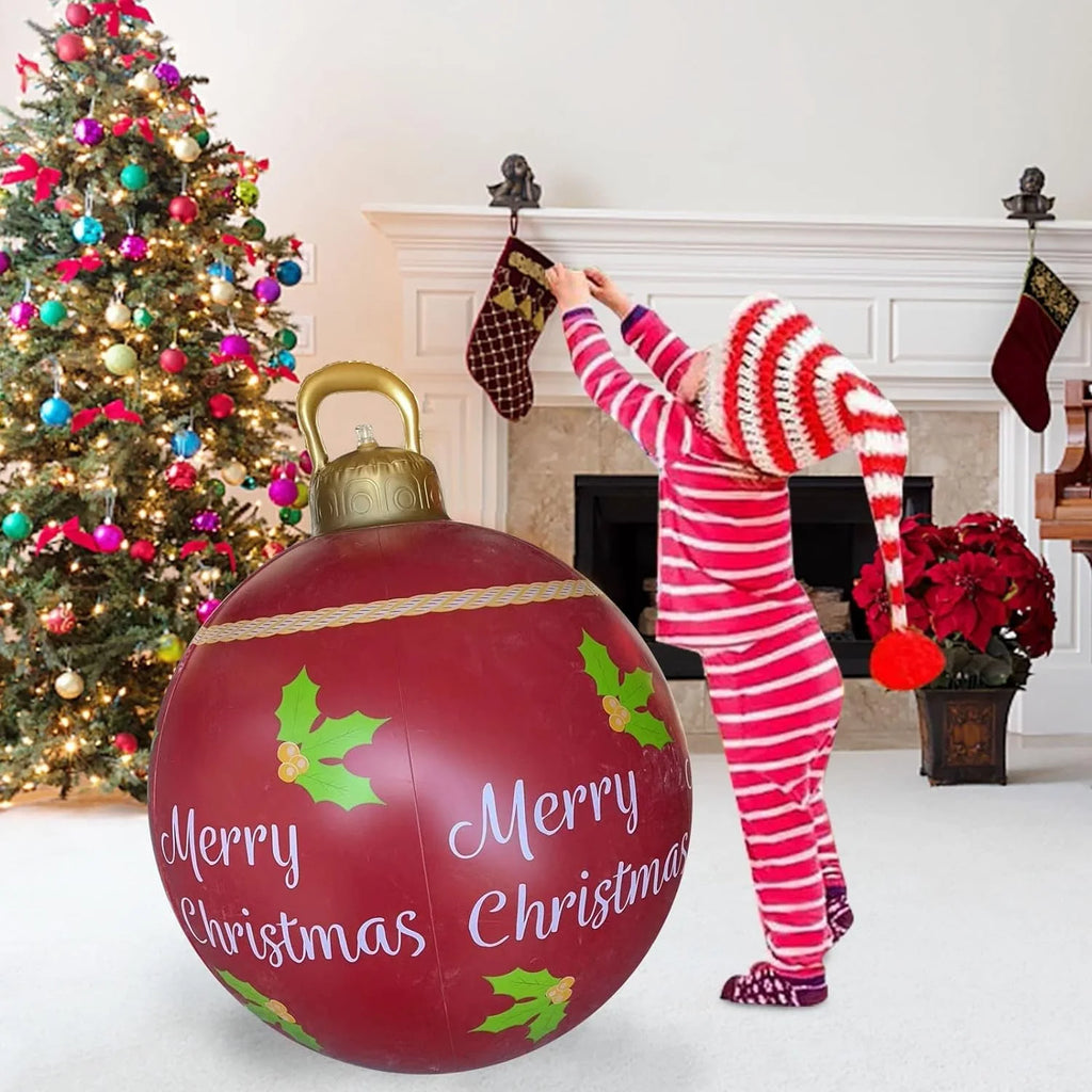 Outdoor Christmas Inflatable Ball PVC 23.6Inch with Pump Z872
