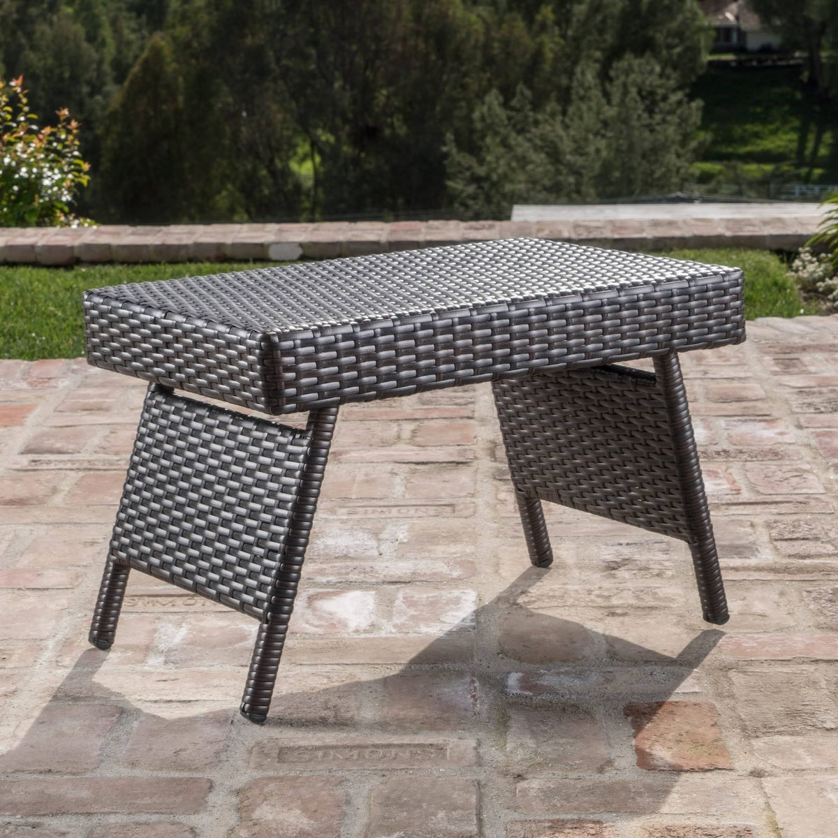 Gray 3-Piece Outdoor Wicker Chaise Lounge Set K2656