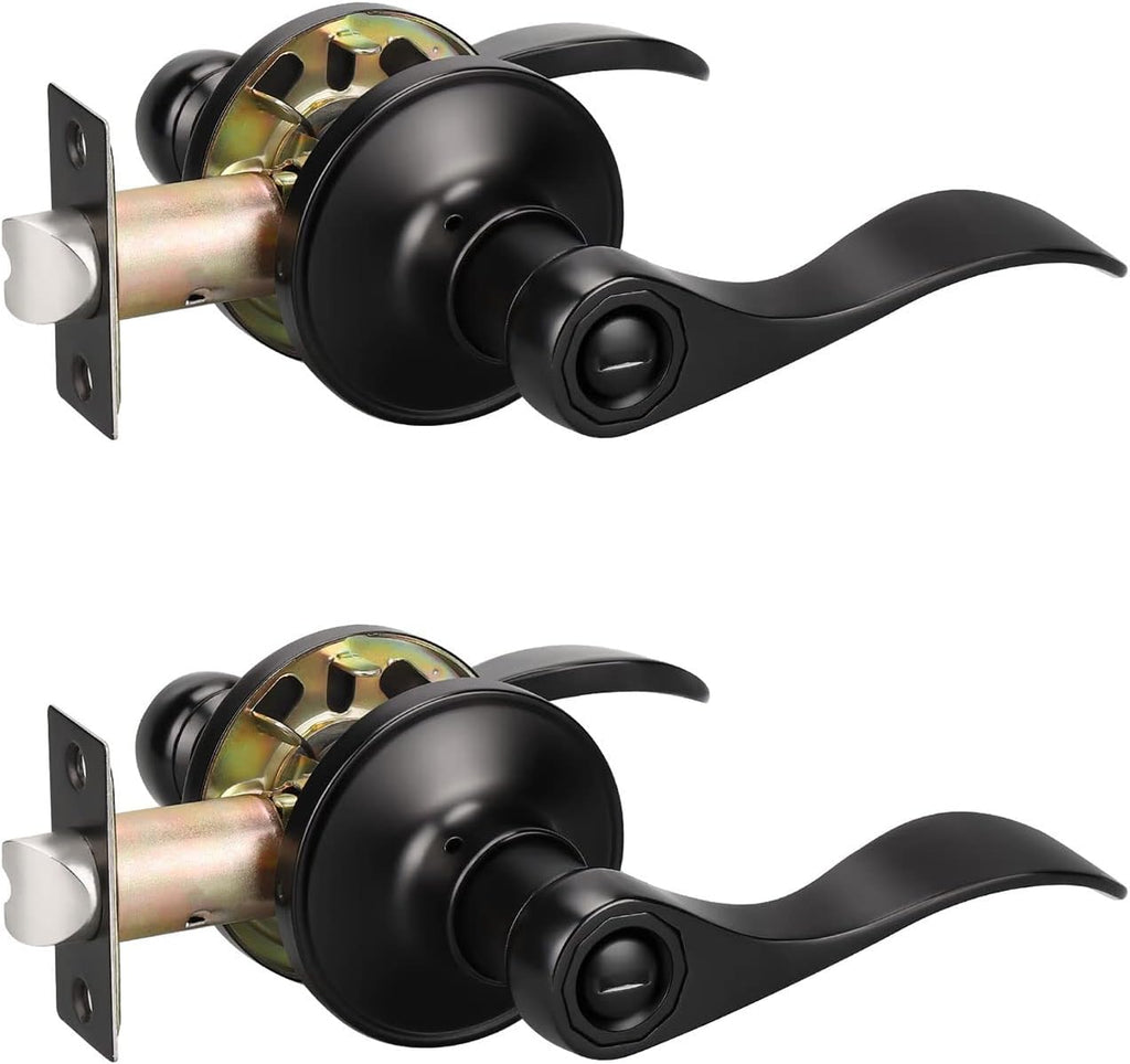 10 Pack Matte Black Passage Door Lever Sets S96879