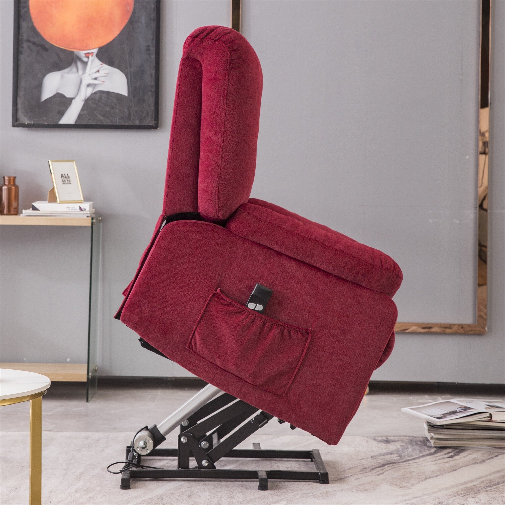 Red Power Lift Recliner Chair T761