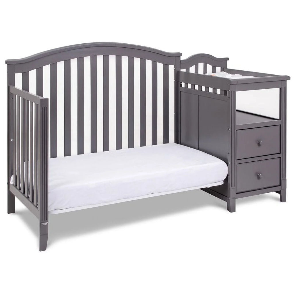 4-in-1 Convertible Crib and Changer Gray V881937